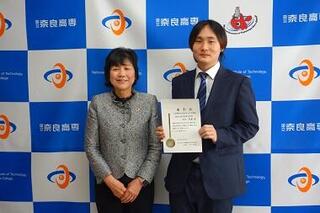 本校専攻科生が日本機械学会関西学生会貢献賞を受賞